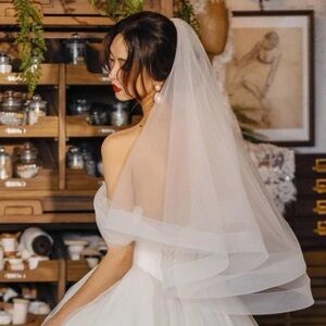 Anthropologie White Bridal Veil